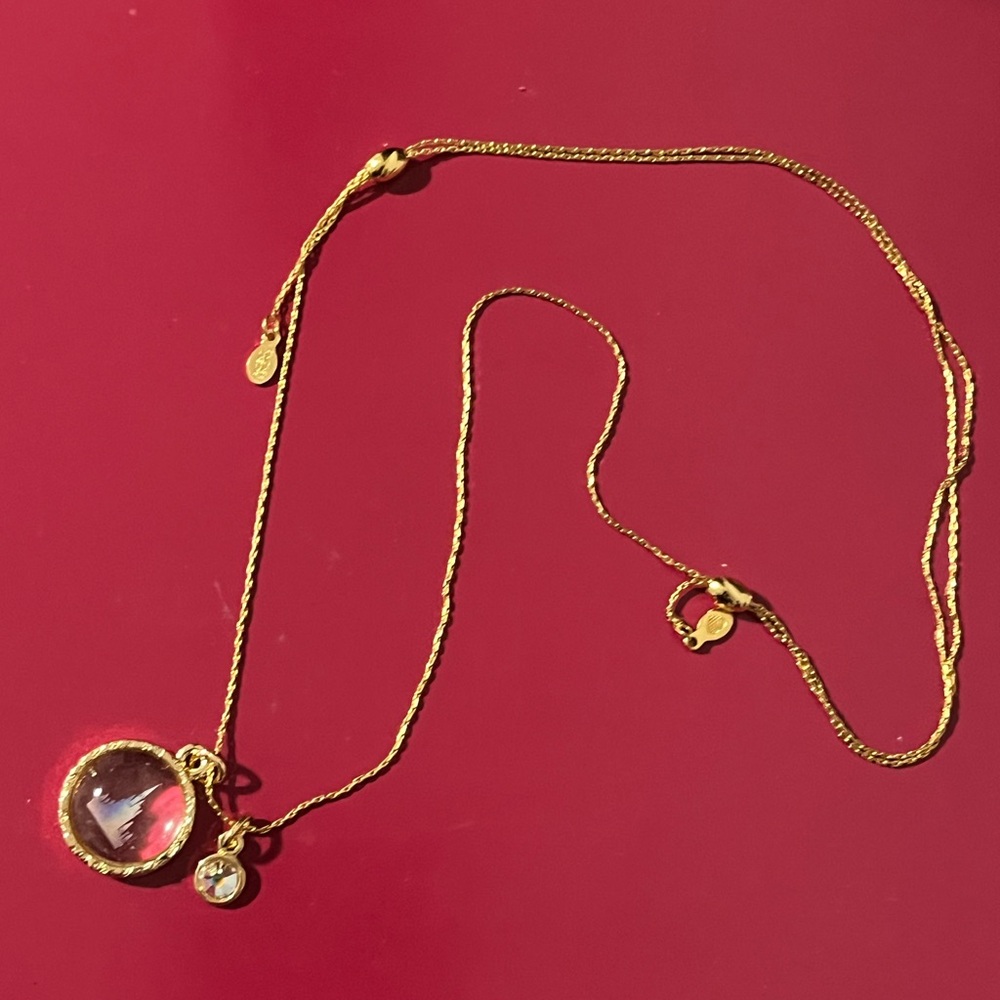 Alex & Ani WDW 50th Anniversary Gold Necklace with Crystal Pendant